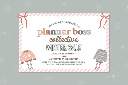 Announcing the Planner Boss Collective Winter Sale Shops